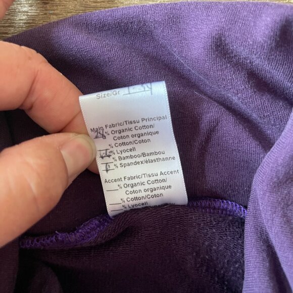 1-3Y Munchkin and Sprout Purple Grow with Me Cowl Neck Sweater, Sweatshirt - Picture 9 of 13